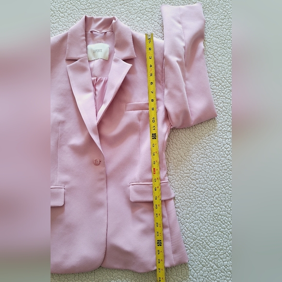 LAPOINTE Broad Shoulder Matte Crepe Single Breast Jacket In Blossom 4 Org $1,450 - Picture 14 of 16